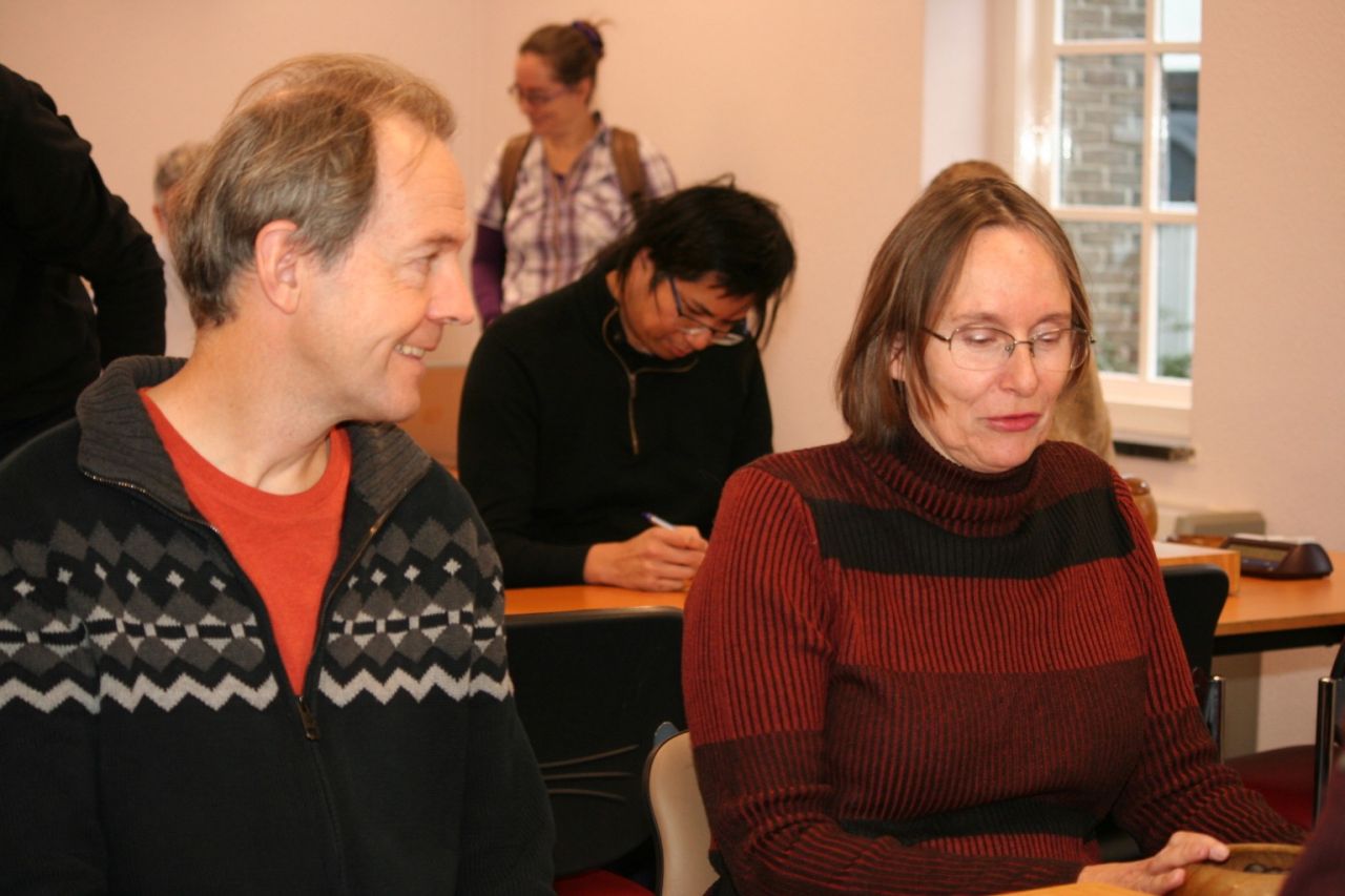 The champions: Michiel Eijkhout (5 dan) and Yvonne Roelofs (4 kyu)